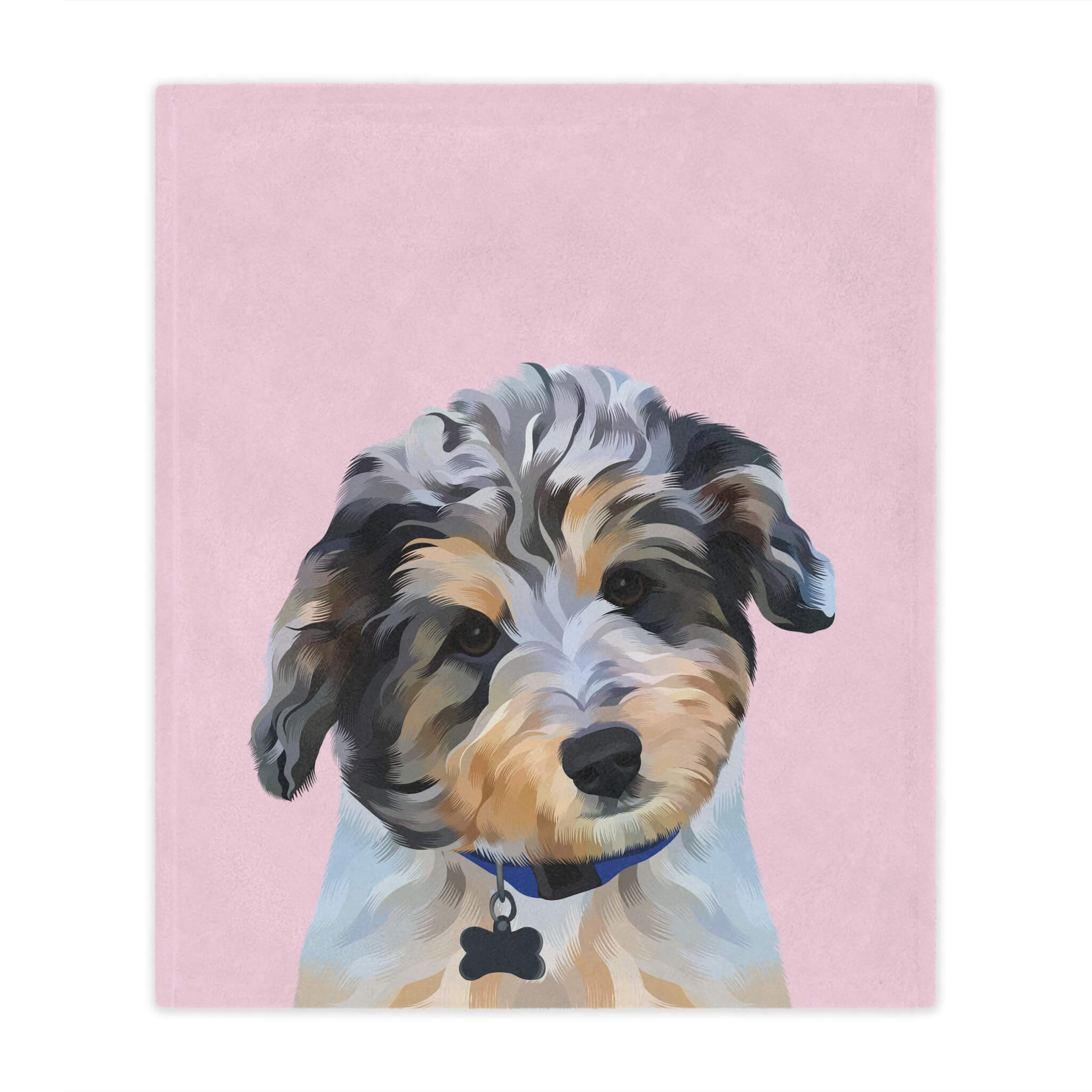 Custom Pet Portrait Blanket