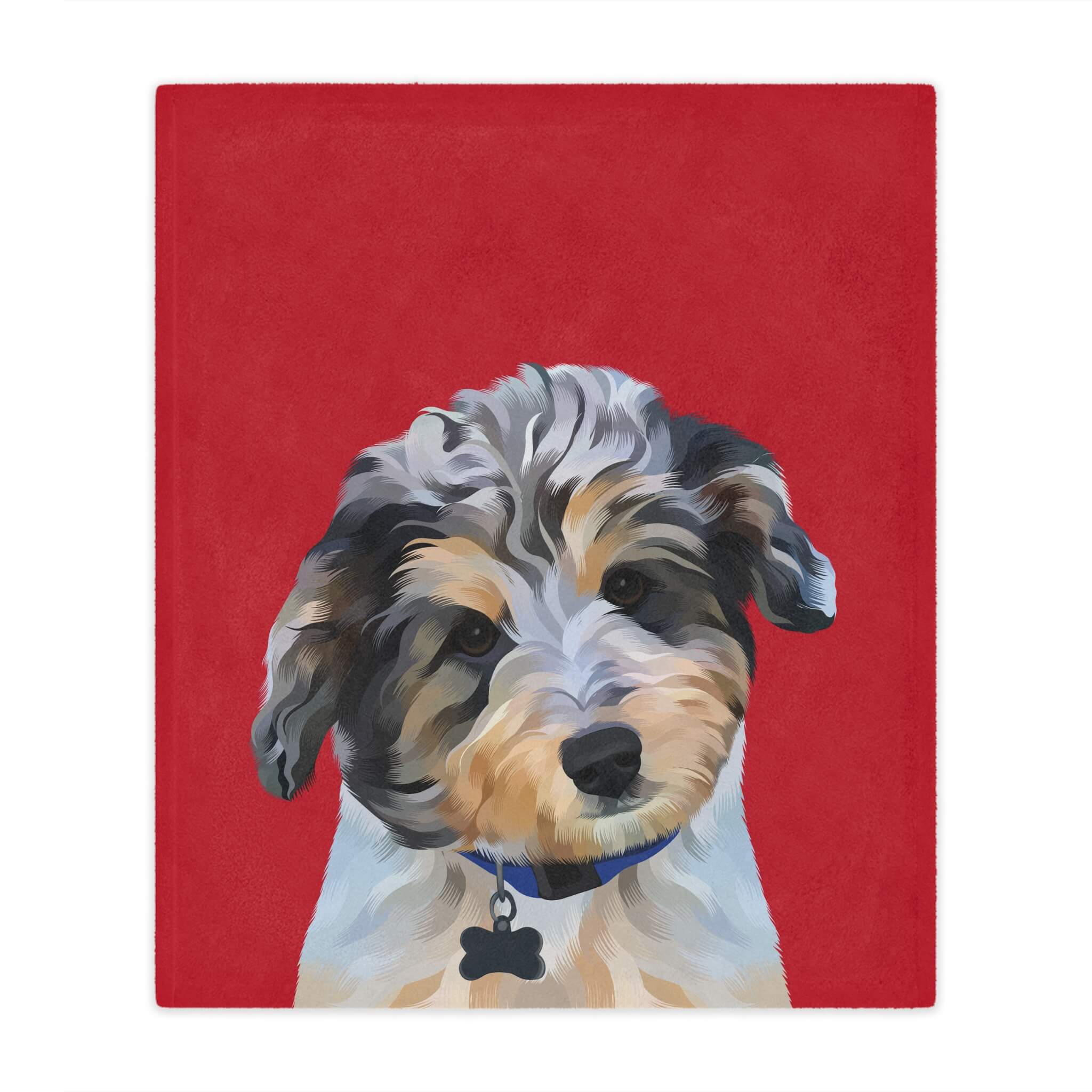 Custom Pet Portrait Blanket