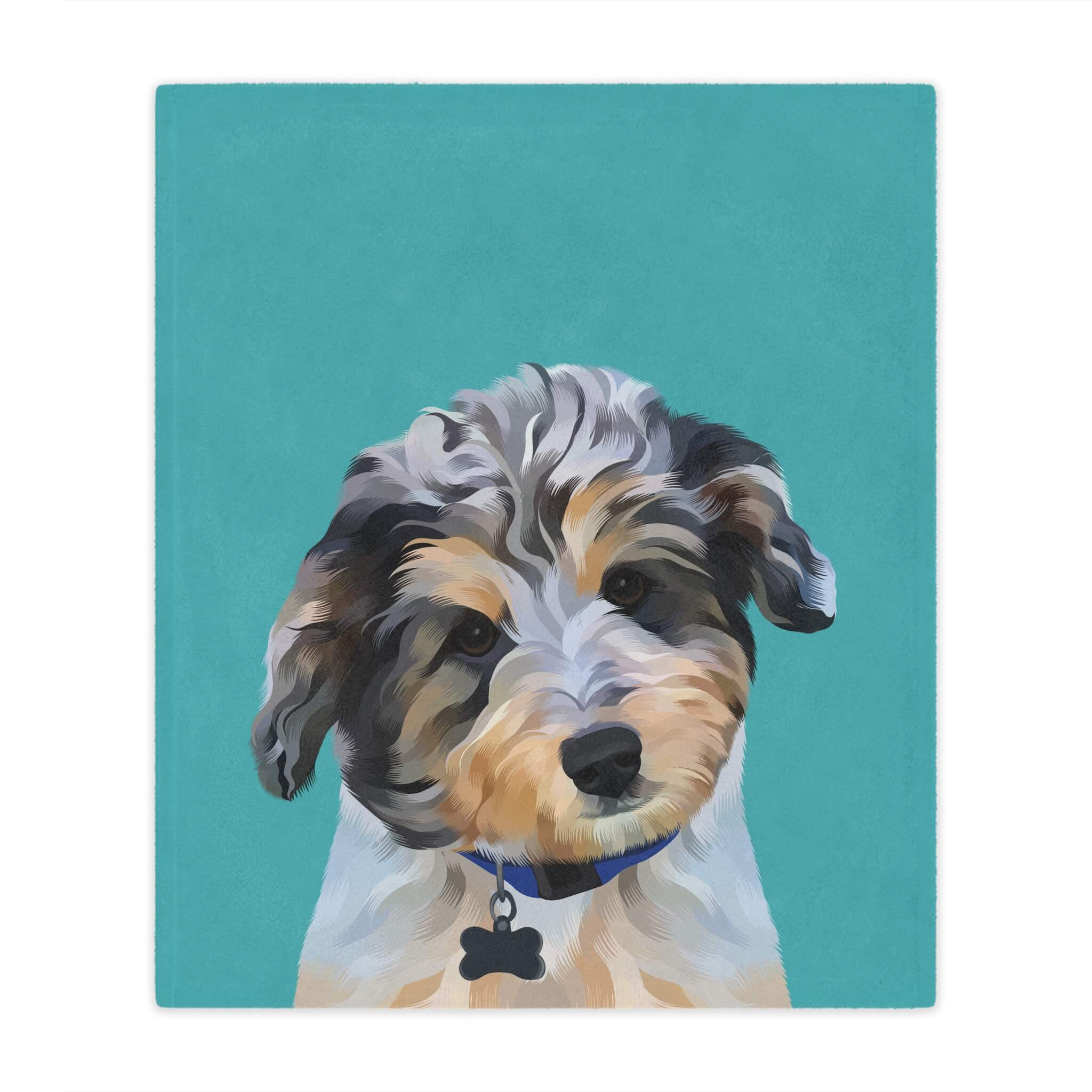 Custom Pet Portrait Blanket