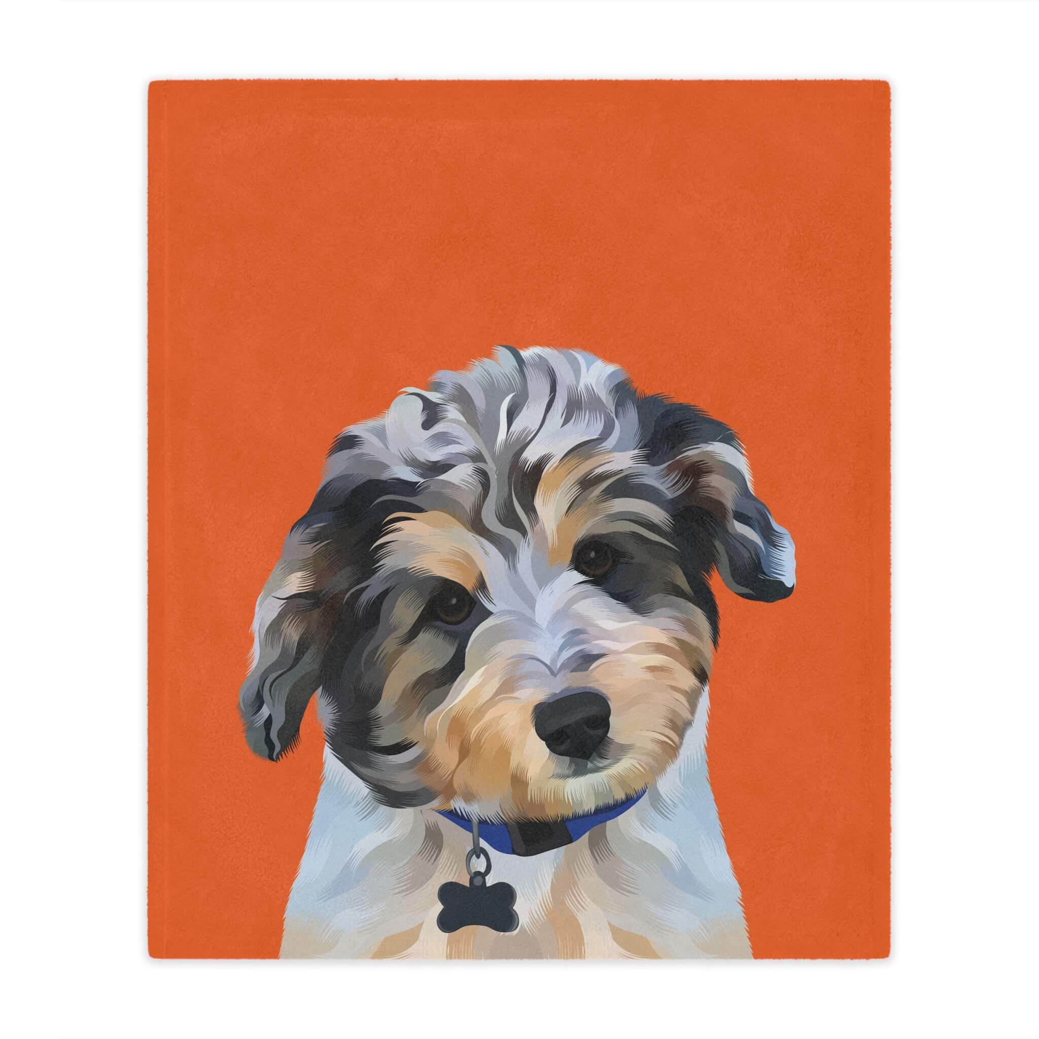 Custom Pet Portrait Blanket