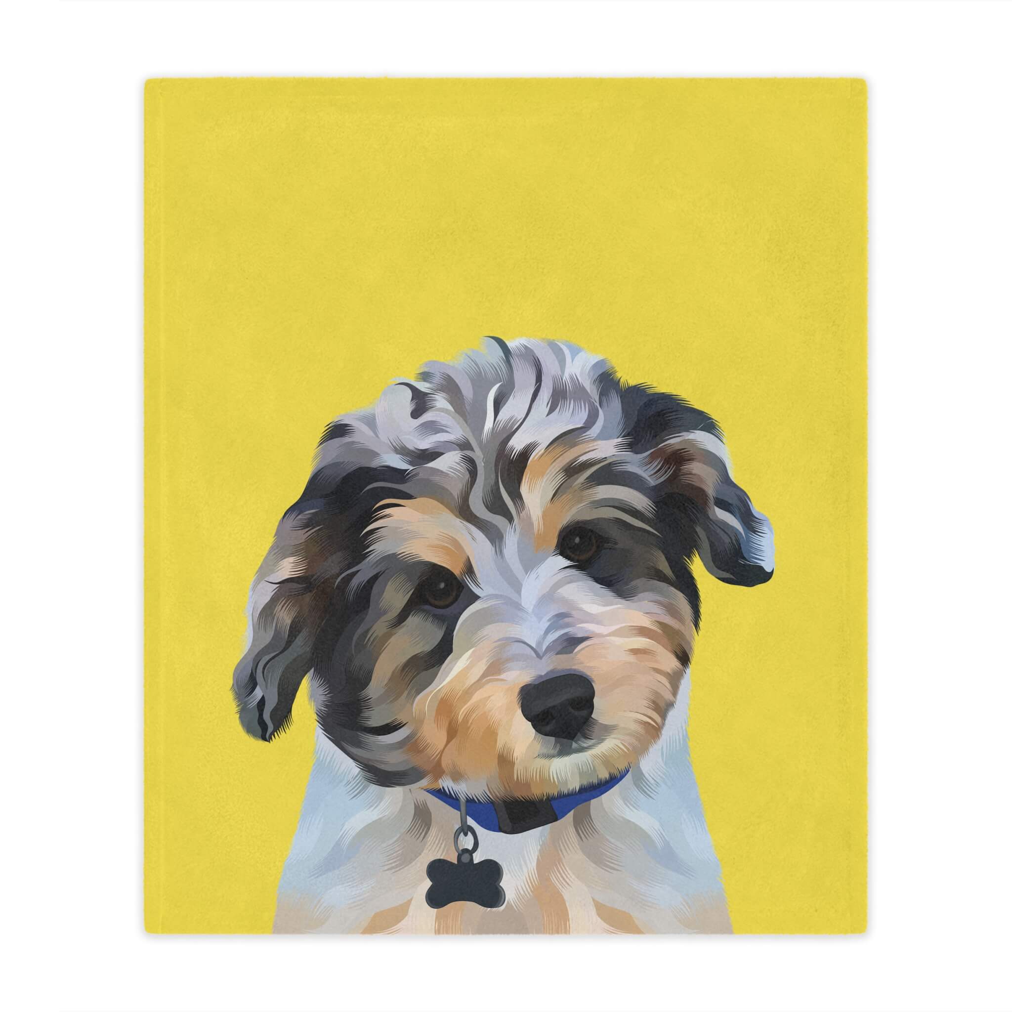 Custom Pet Portrait Blanket