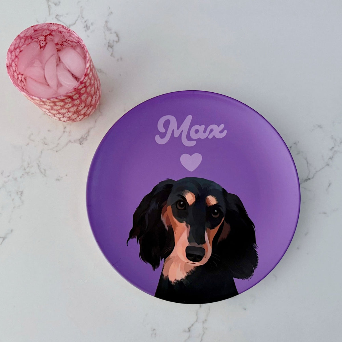 Custom Pet Portrait Plates and Platters - Solid Colors - NEW!
