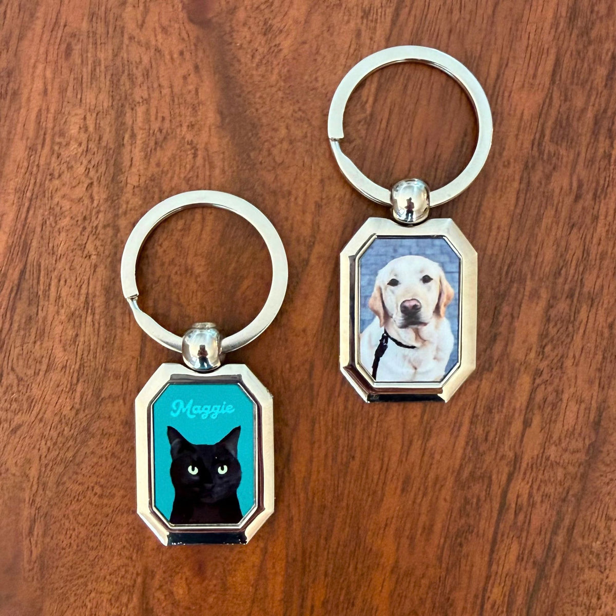 Custom Pet Portrait Keychain - NEW!