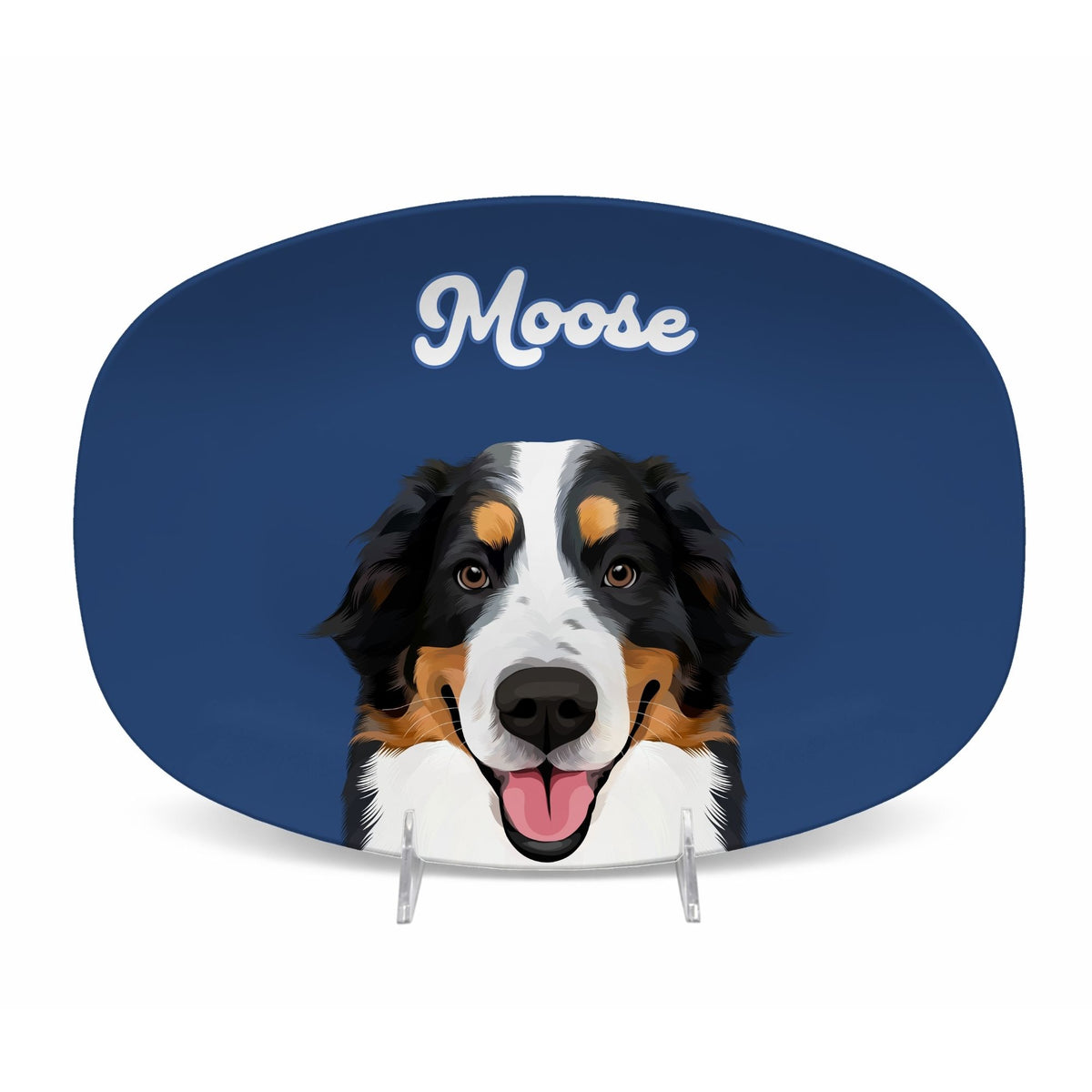 Custom Pet Portrait Plates and Platters - Solid Colors - NEW!