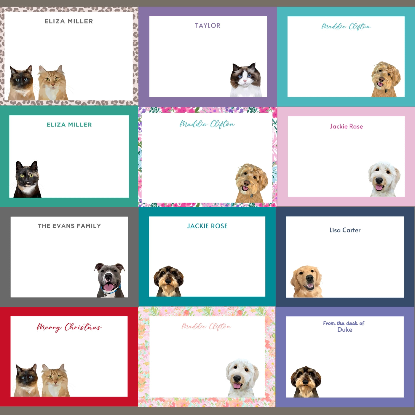 Custom Pet Portrait Stationary - NEW!