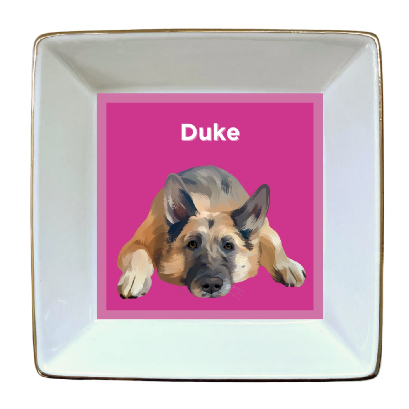 Custom Pet Portrait Trinket Tray - NEW!