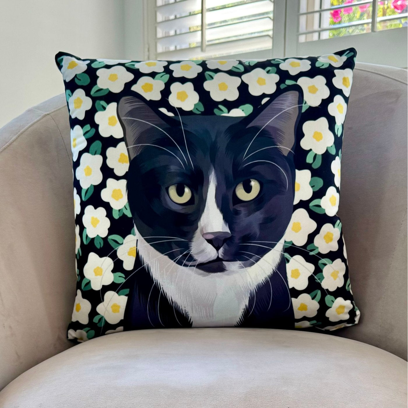 Custom Pet Portrait Pillow - Faux Suede - NEW!