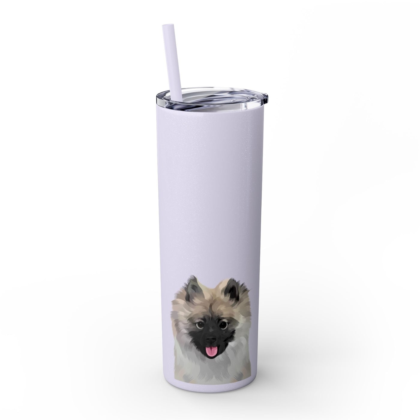 Custom Pet Portrait Skinny Glitter Tumbler - NEW!