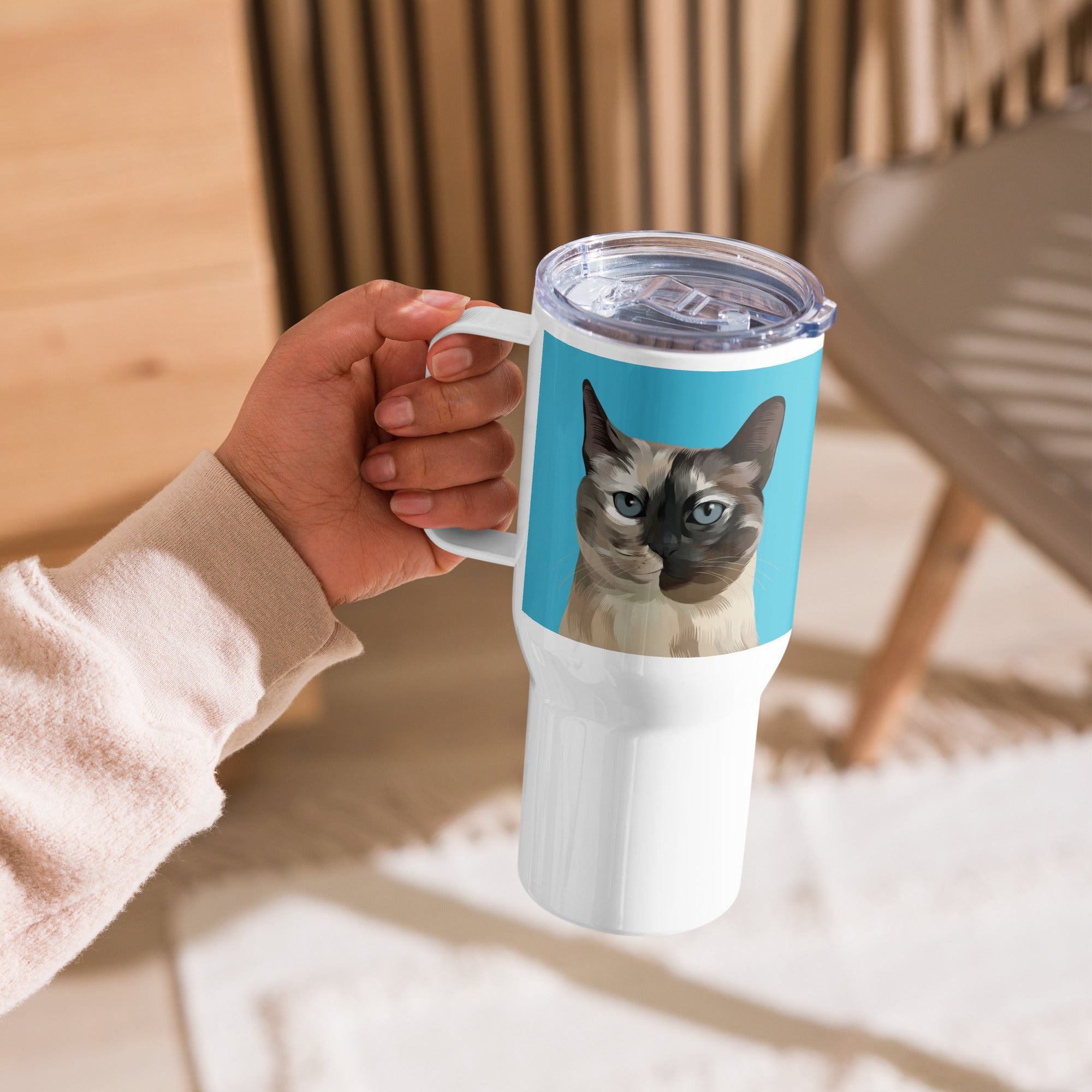 Custom Pet Portrait Travel Mug