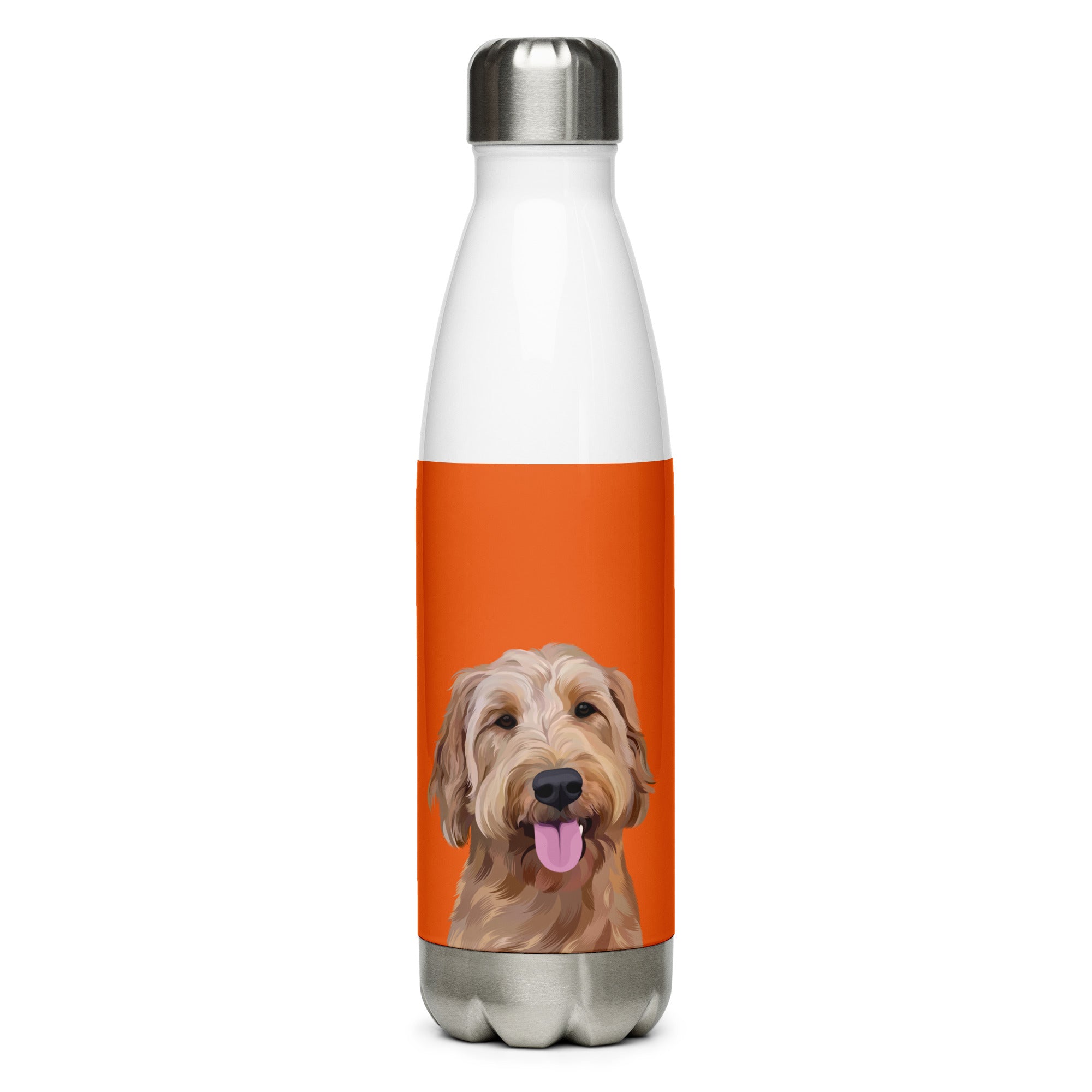 Water bottle with shop dogs on it