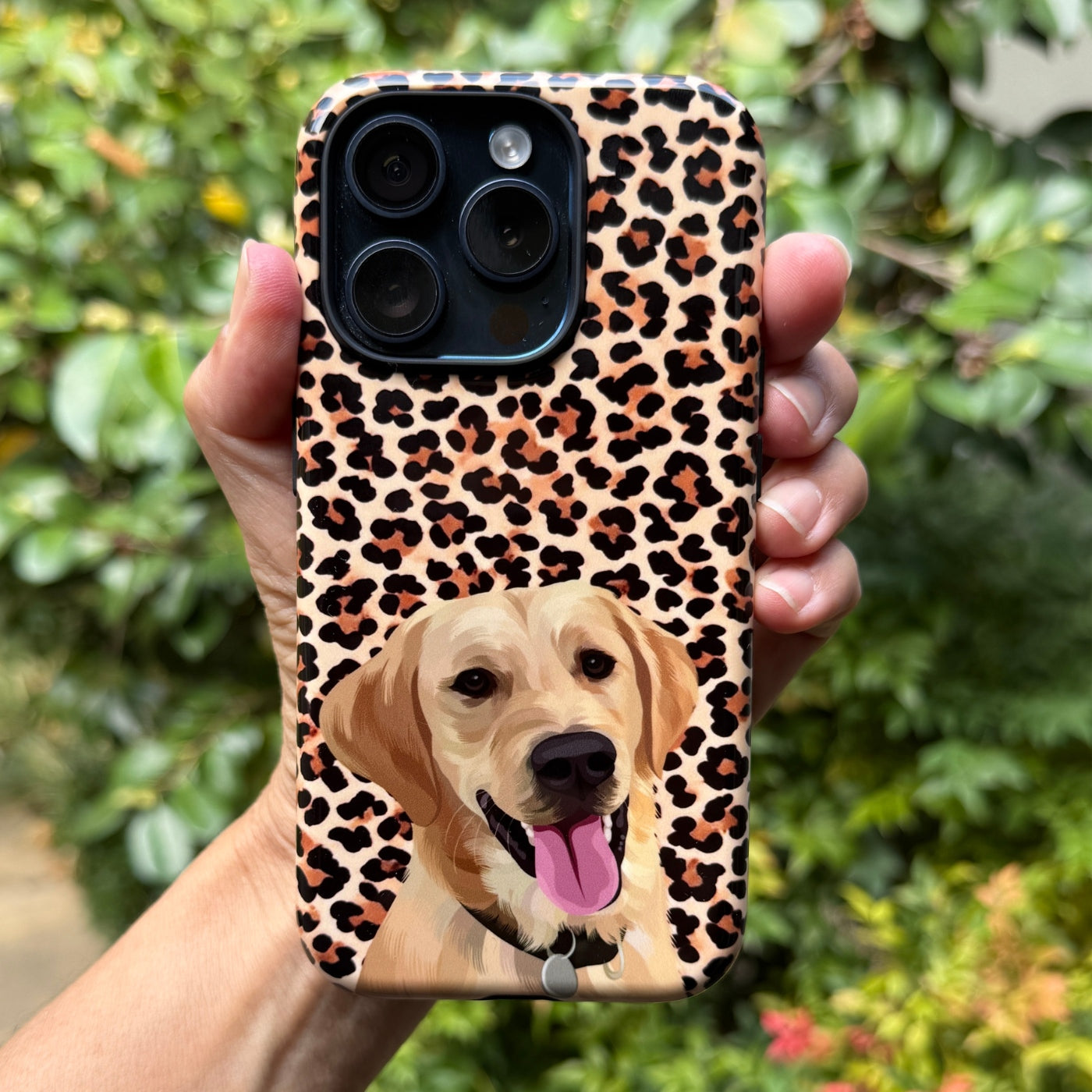 Custom Pet Portrait iPhone Case - Leopard Print - NEW!