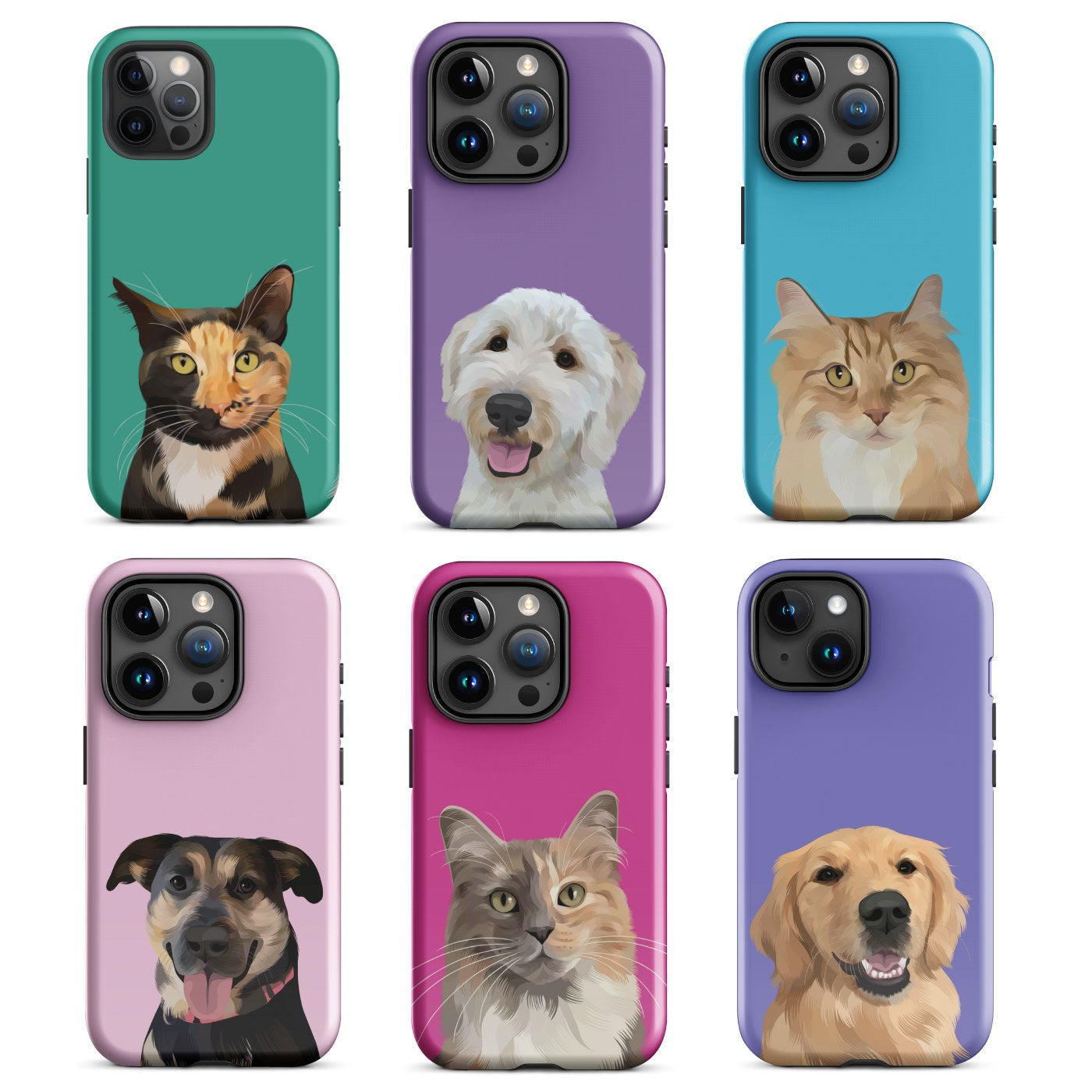 Custom Pet Portrait iPhone Case