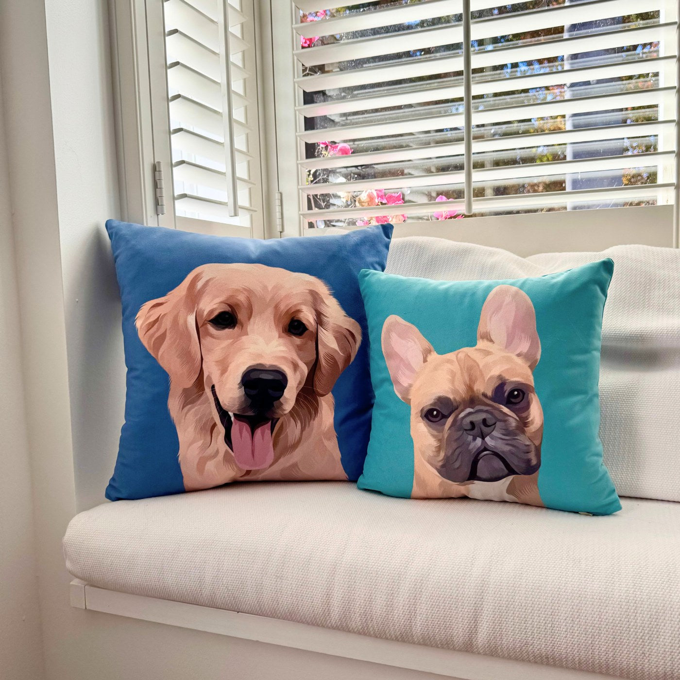 Custom Pet Portrait Pillow - Faux Suede - NEW!