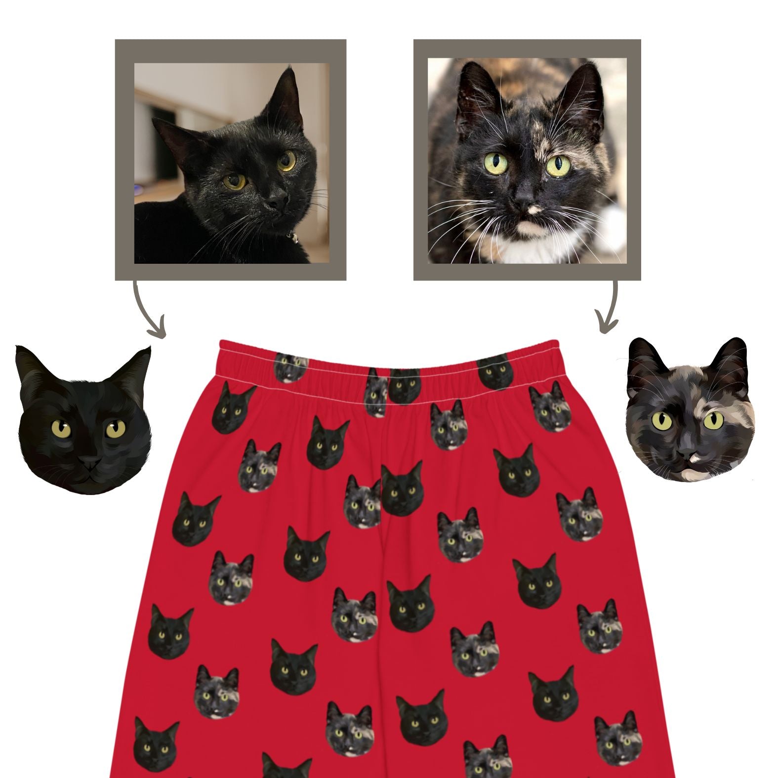 Custom Pet Portrait Pajama Pants - NEW!