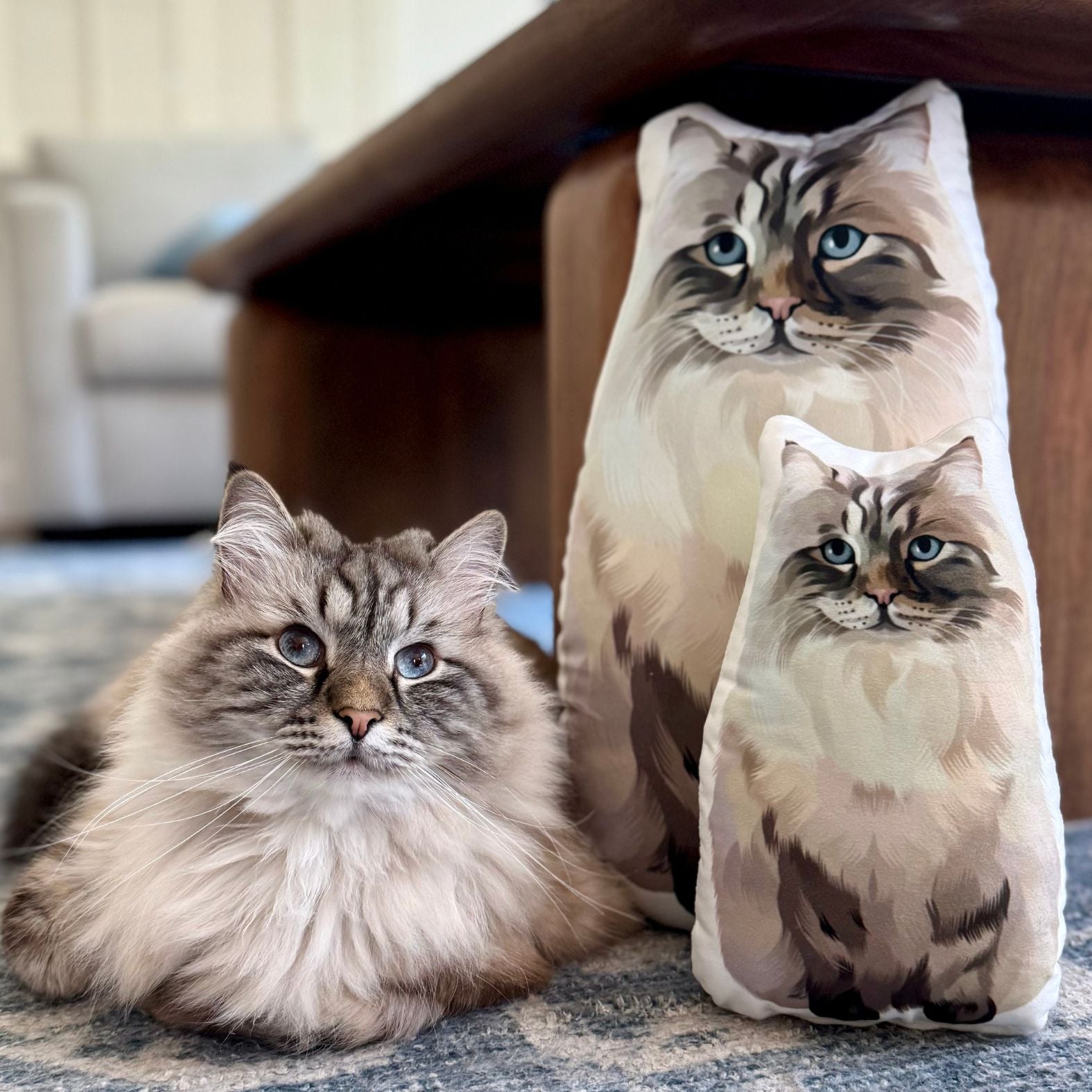 Custom Pet Portrait Shaped Pillow