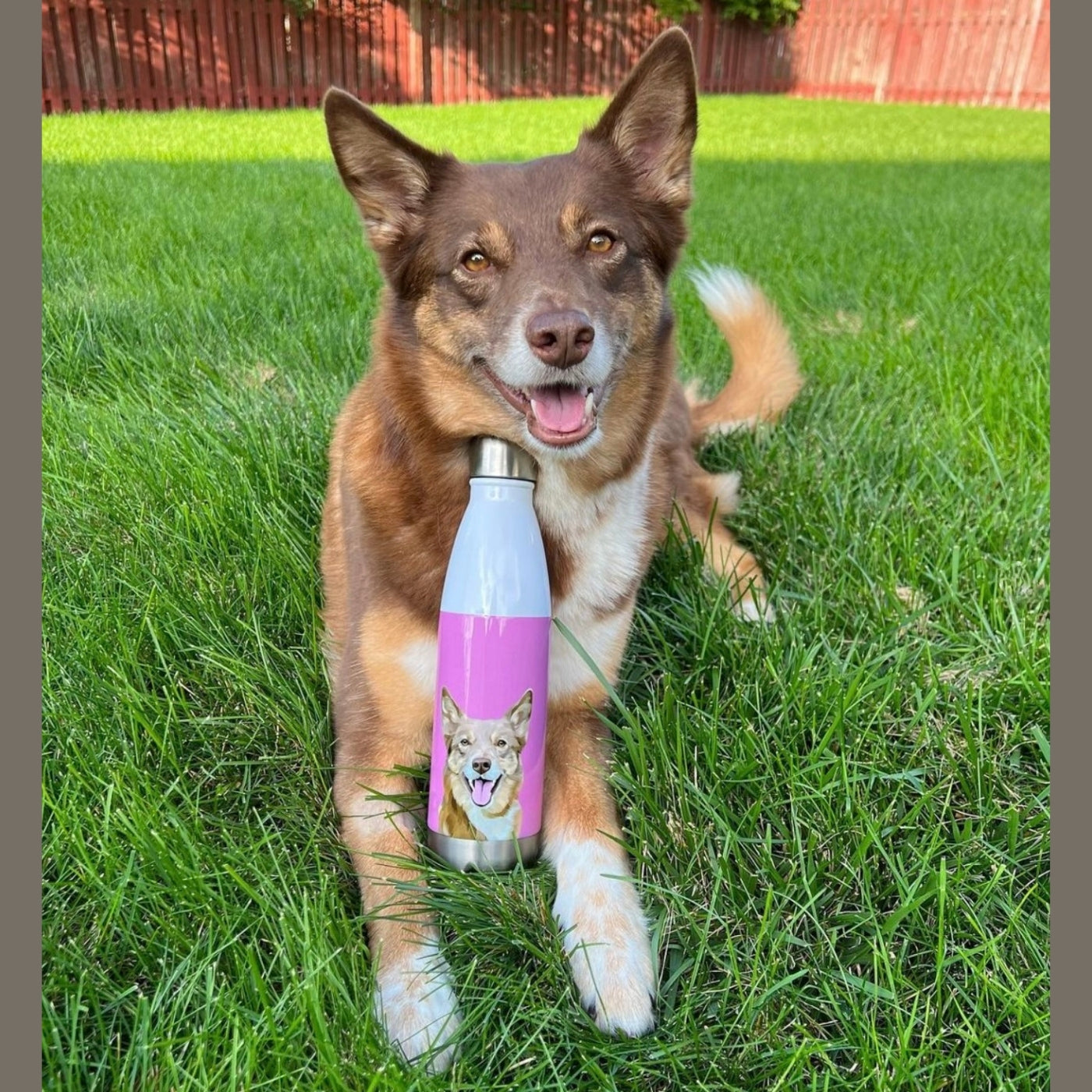 Custom Pet Portrait Water Bottle