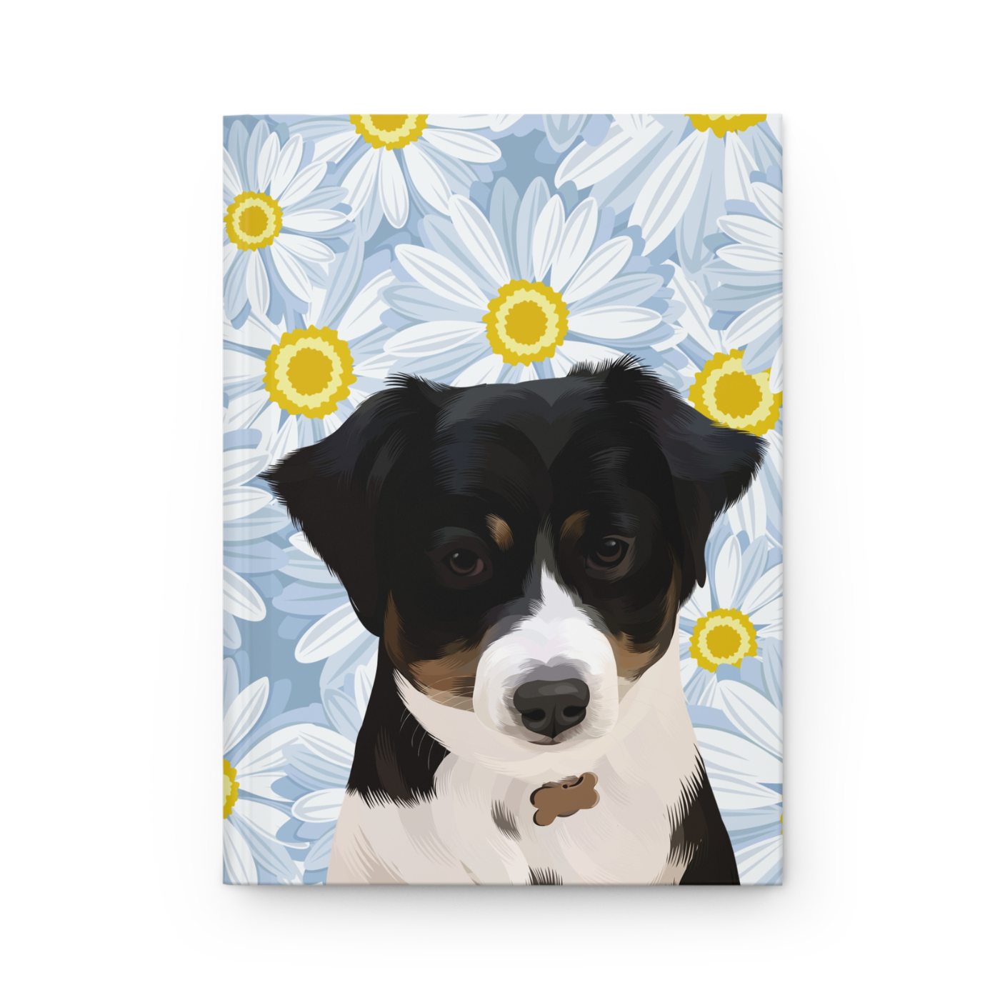 Custom Pet Portrait Hardcover Journal - Spring Florals