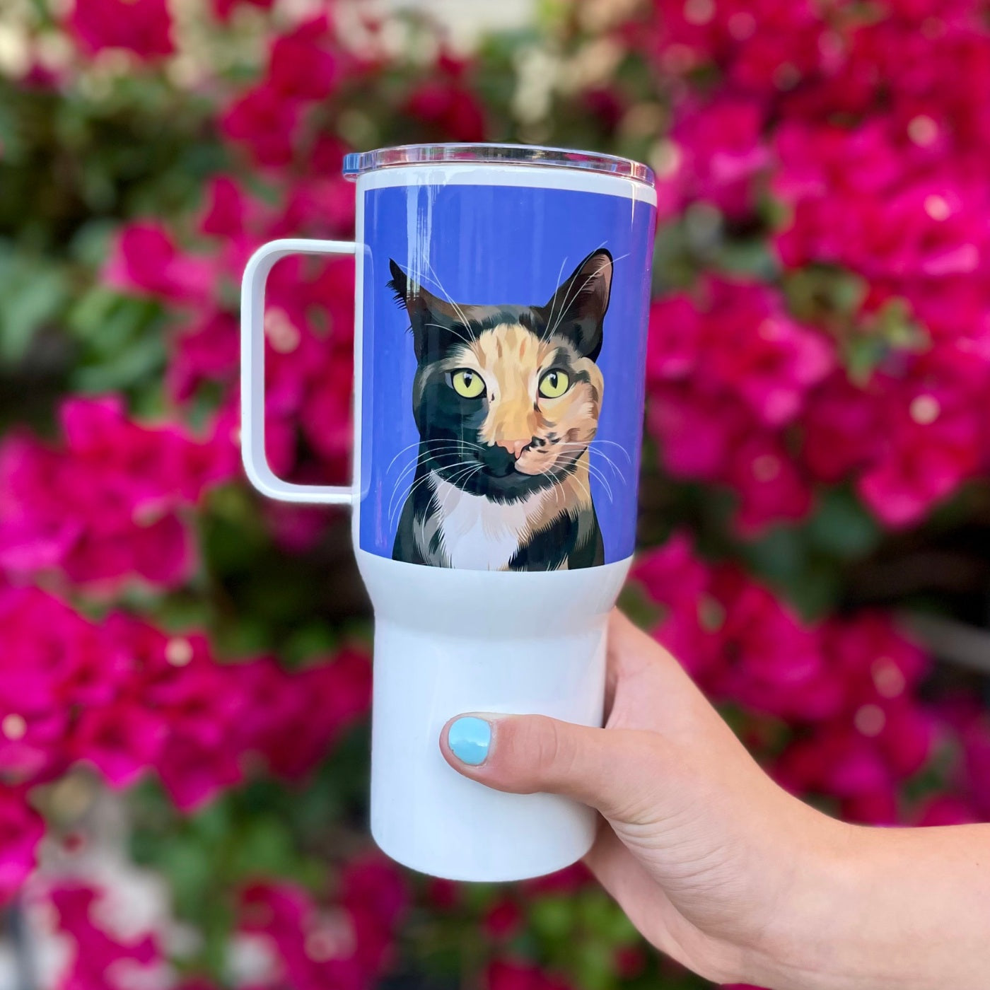 Custom Pet Portrait Travel Mug