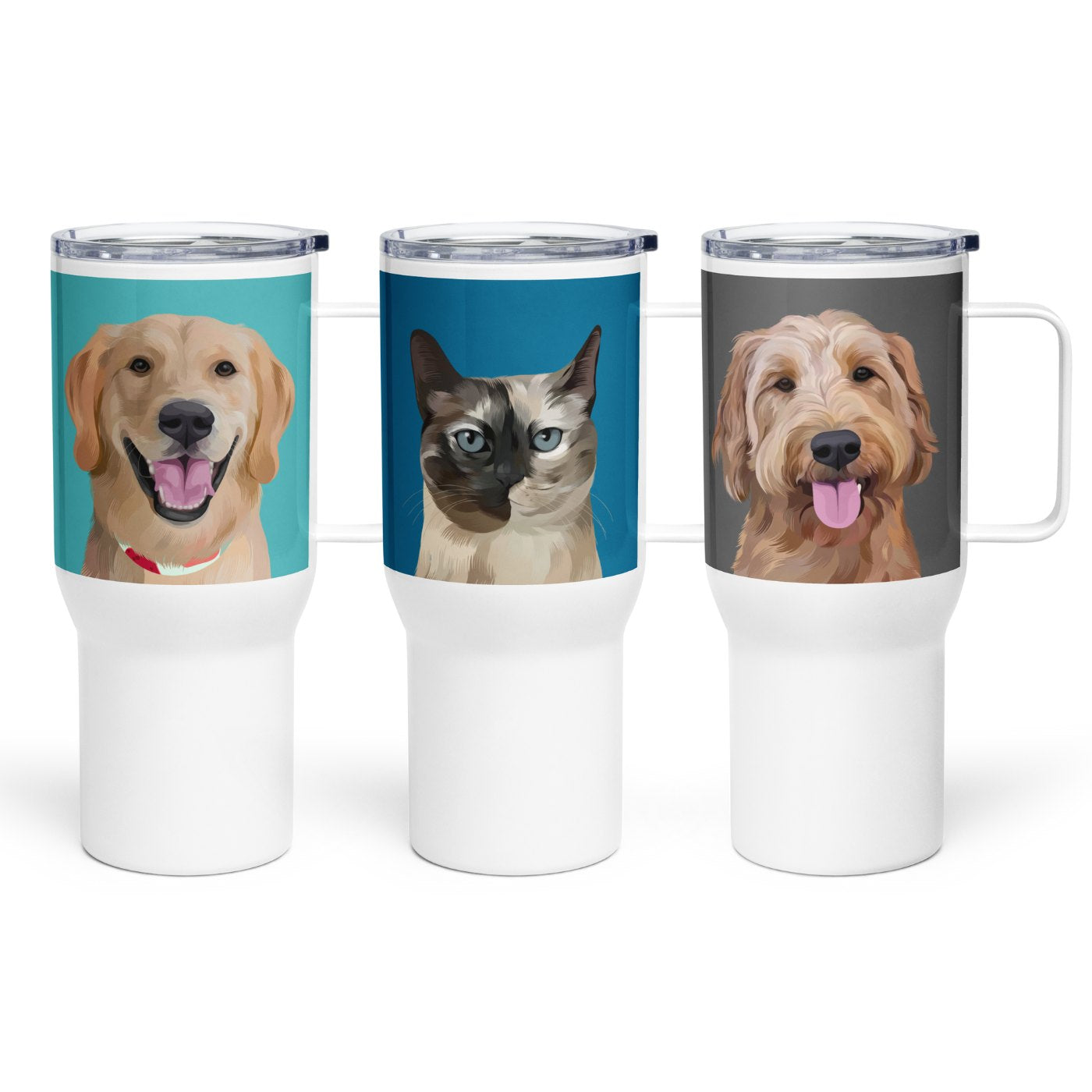 Custom Pet Portrait Travel Mug