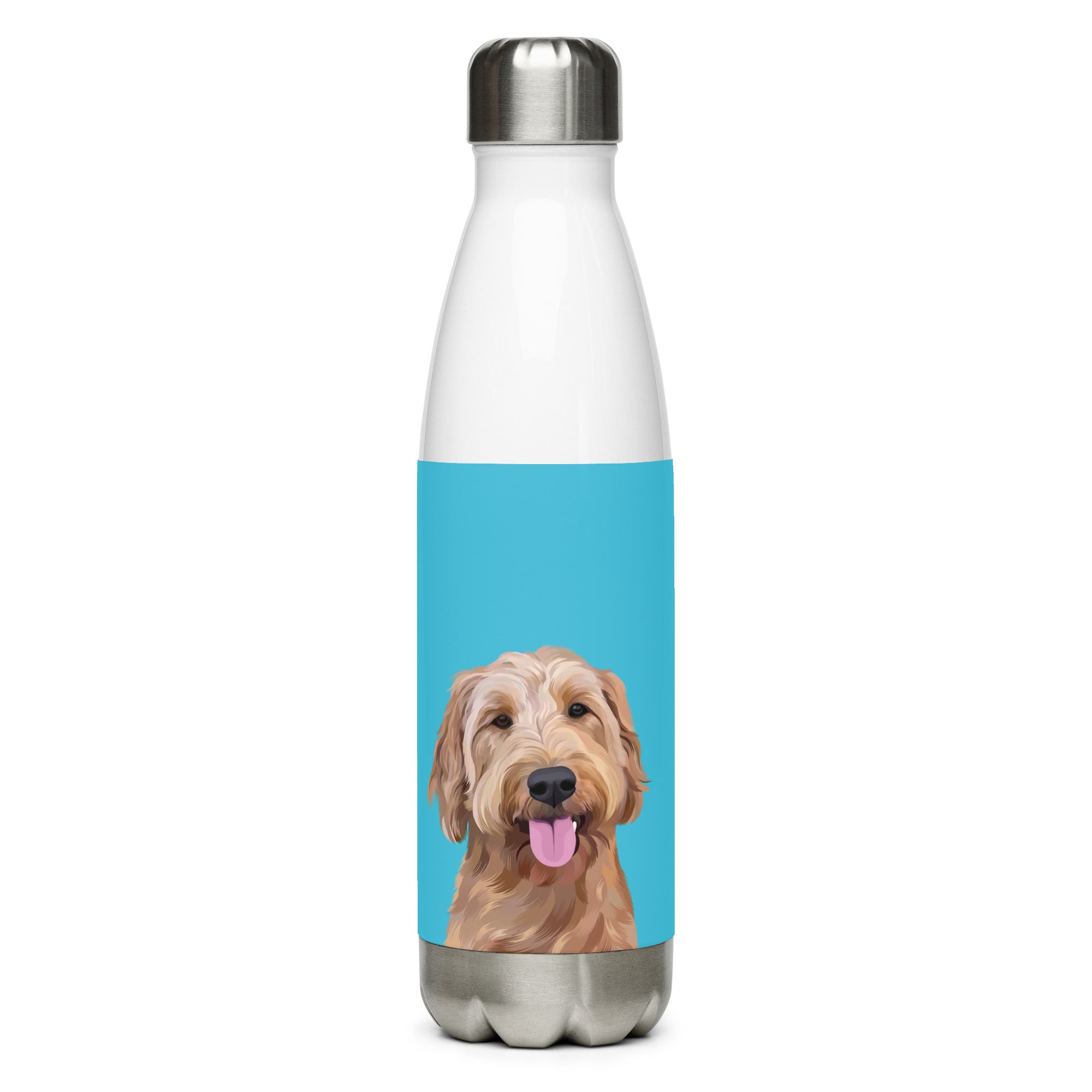 Custom Pet Portrait Water Bottle