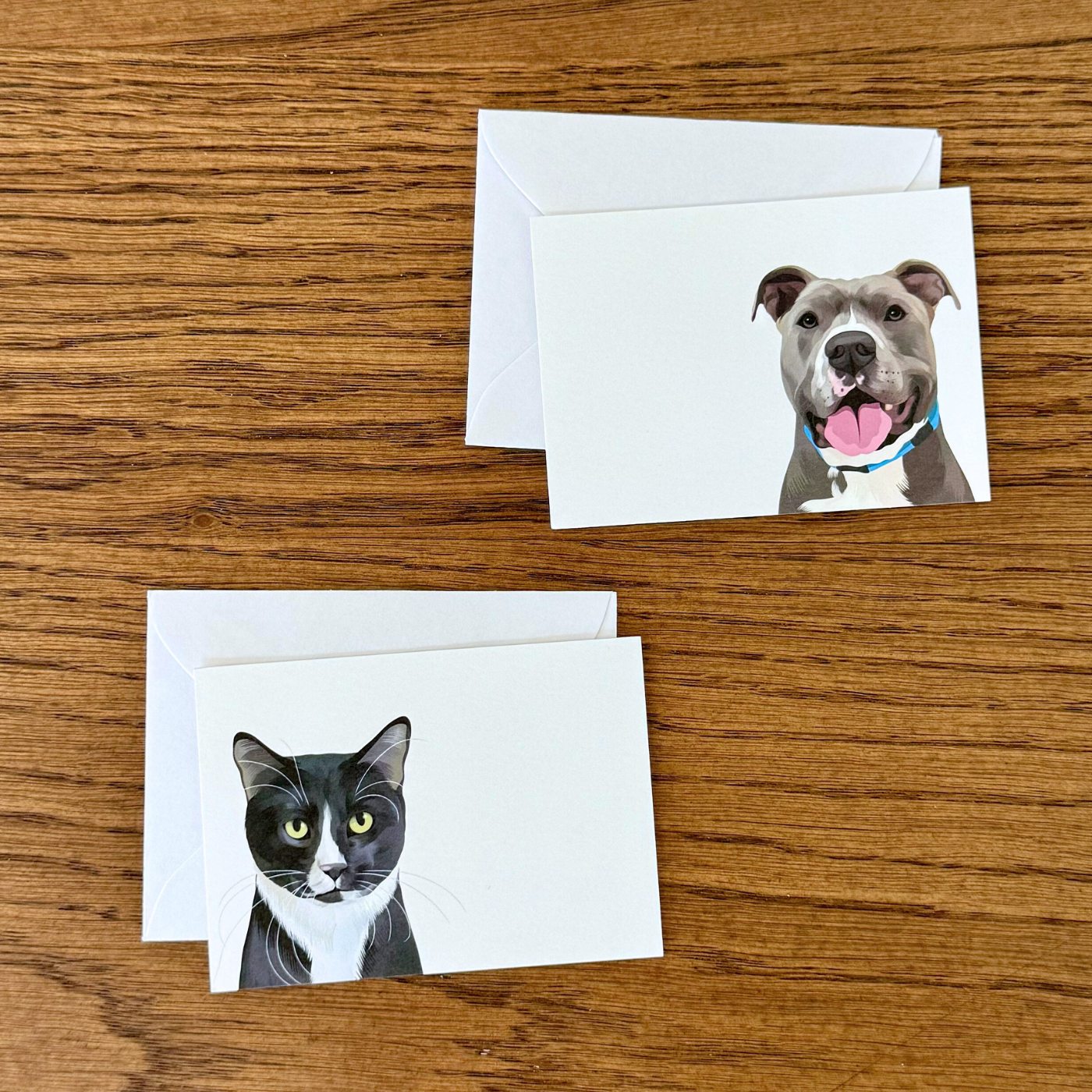 Custom Pet Portrait Mini Note Cards - NEW!