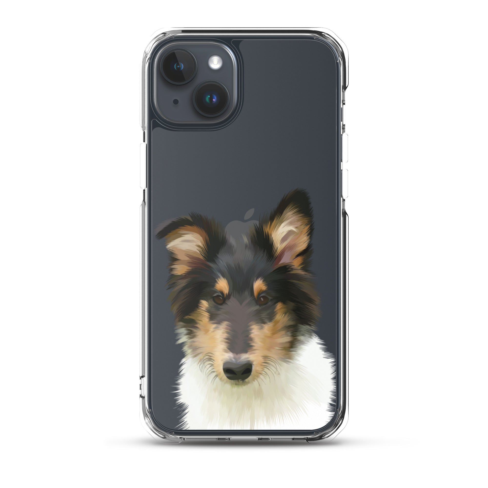 Custom Pet Portrait iPhone Case - Transparent