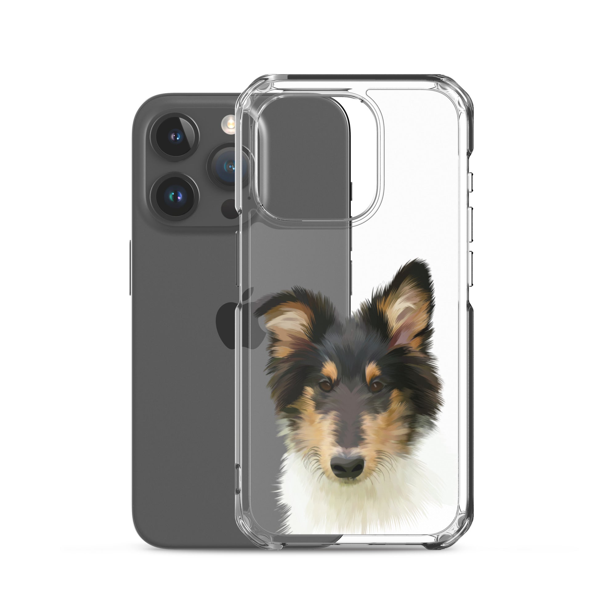 Custom Pet Portrait iPhone Case - Transparent