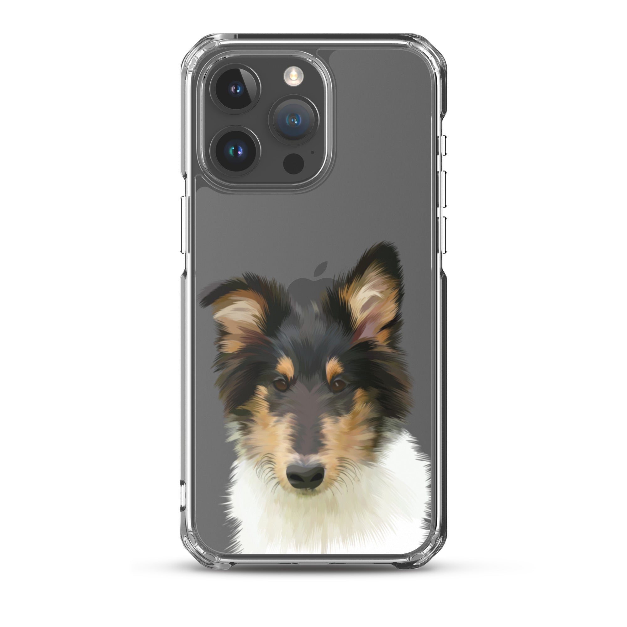 Custom Pet Portrait iPhone Case - Transparent