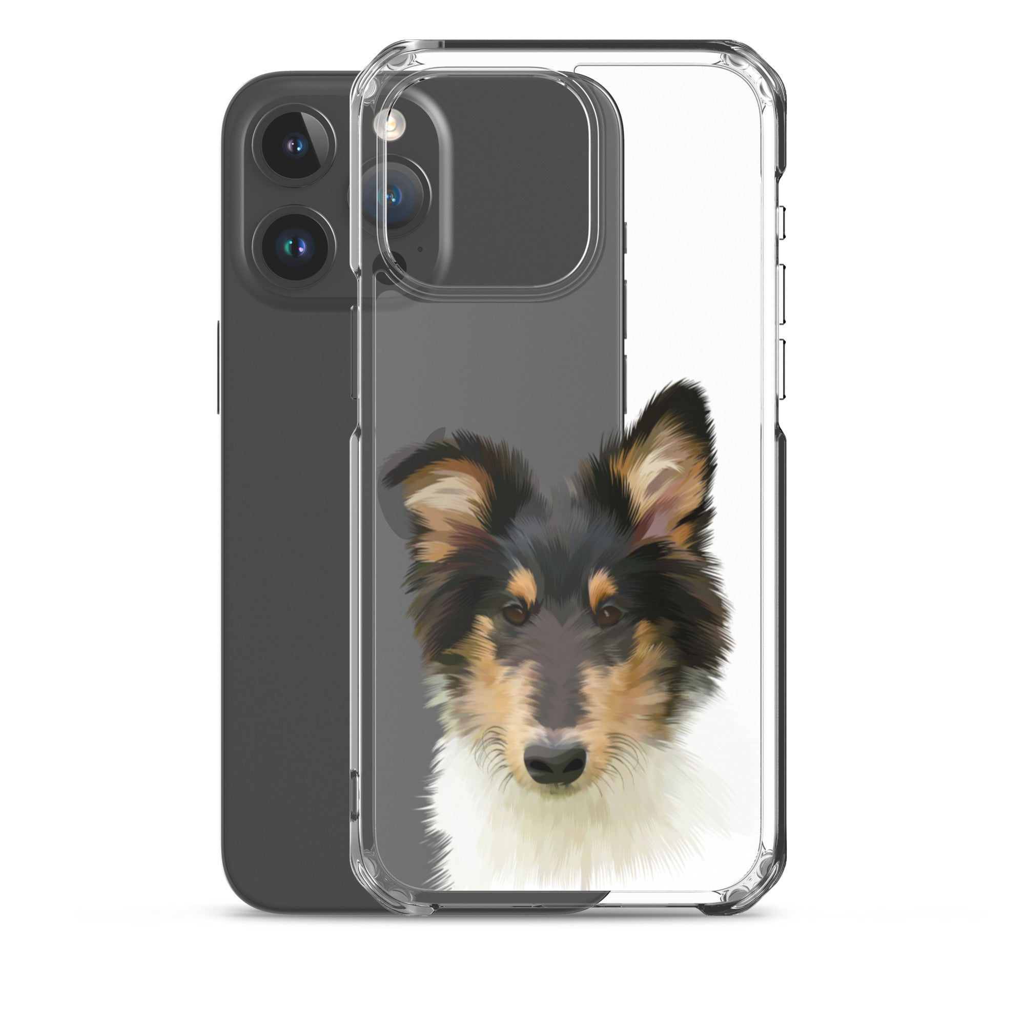 Custom Pet Portrait iPhone Case Transparent