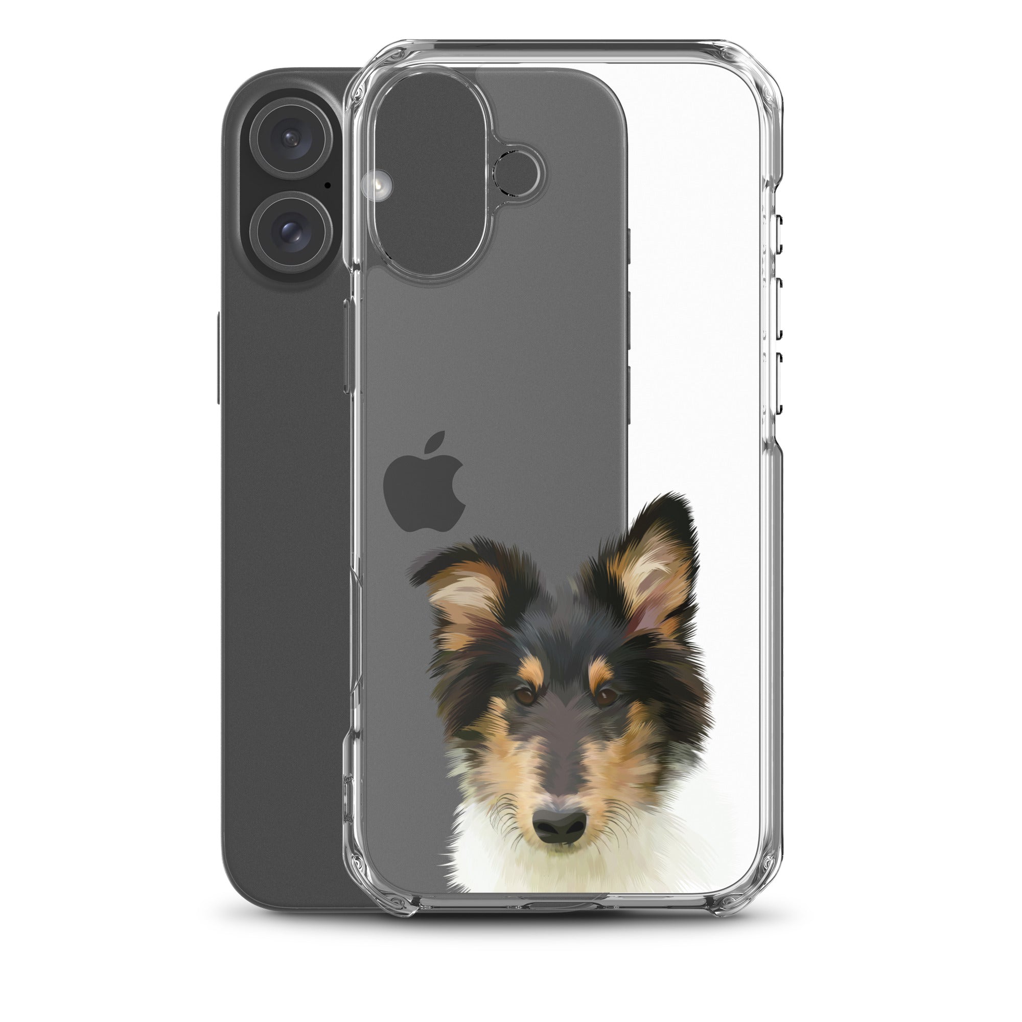 Custom Pet Portrait iPhone Case - Transparent