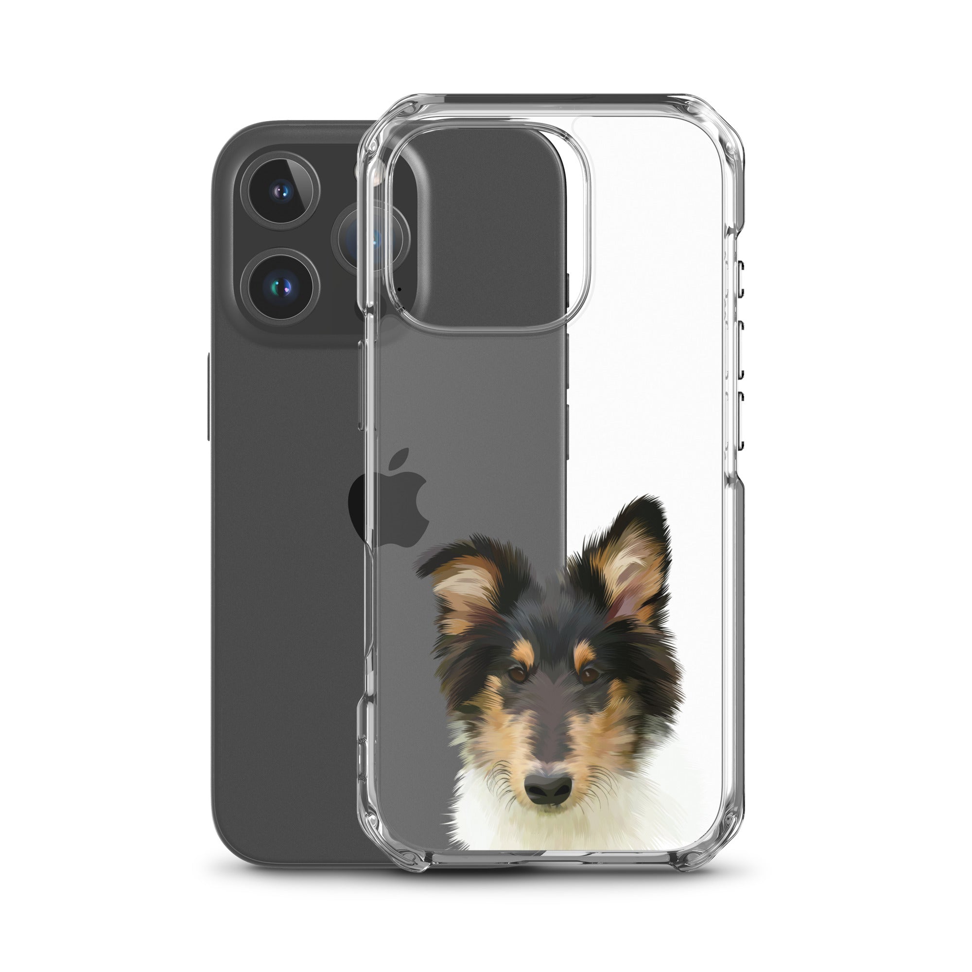 Custom Pet Portrait iPhone Case - Transparent