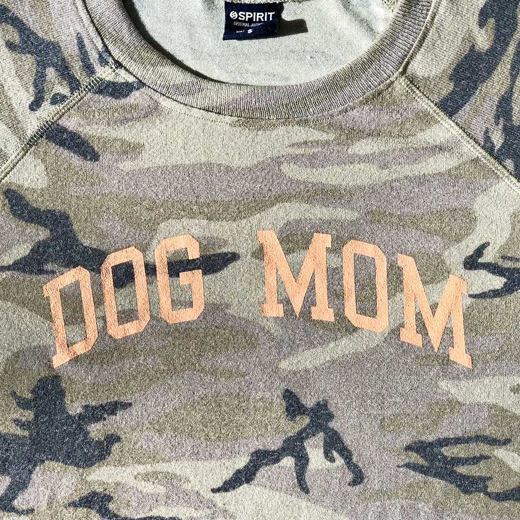 Dog Mom Long-sleeve Camo Top