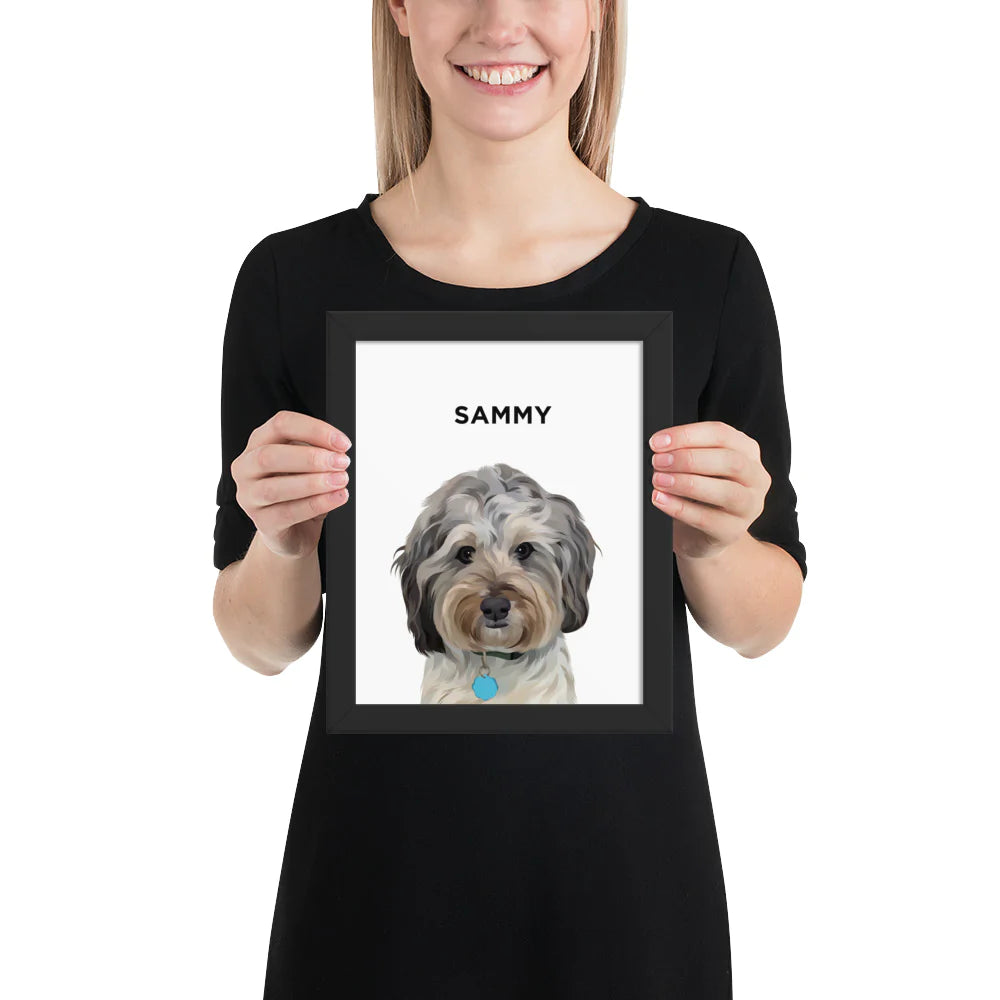 Custom Pet Portrait - Two Pets (Framed)