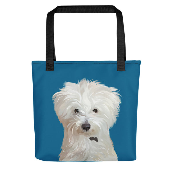 Pet Portrait Tote Bag - Solid Colors