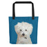 Pet Portrait Tote Bag - Solid Colors