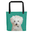 Pet Portrait Tote Bag - Solid Colors