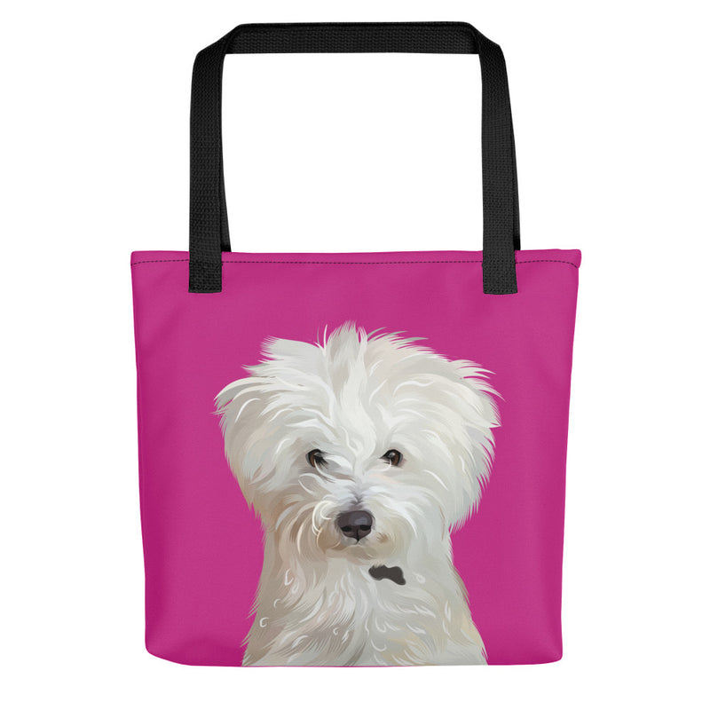 Pet Portrait Tote Bag - Solid Colors