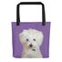 Pet Portrait Tote Bag - Solid Colors