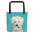 Pet Portrait Tote Bag - Solid Colors