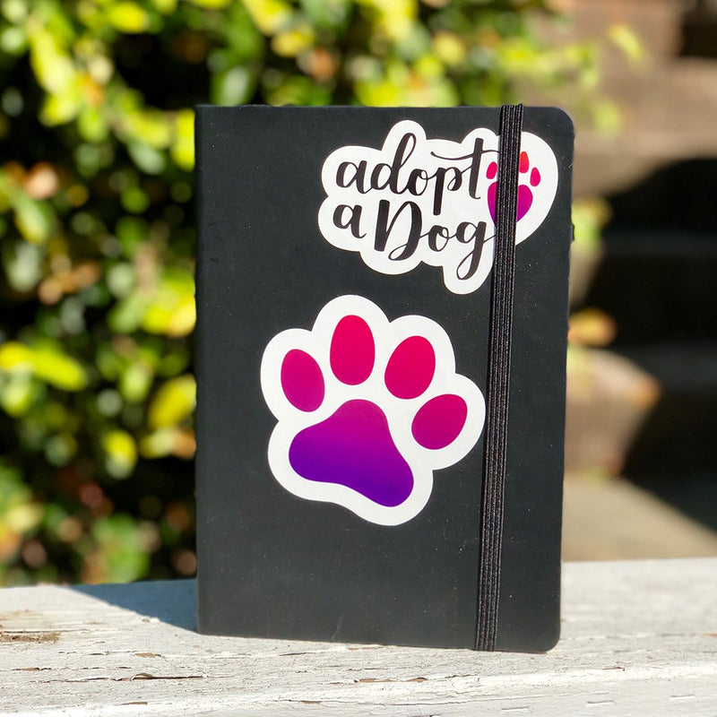 Adopt a Dog - Large, Set of 2, Dog Lover Die-Cut Sticker