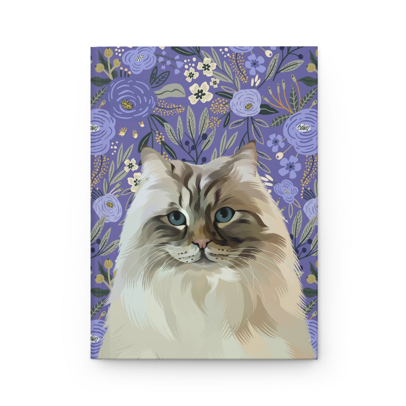 Custom Pet Portrait Hardcover Journal - Floral