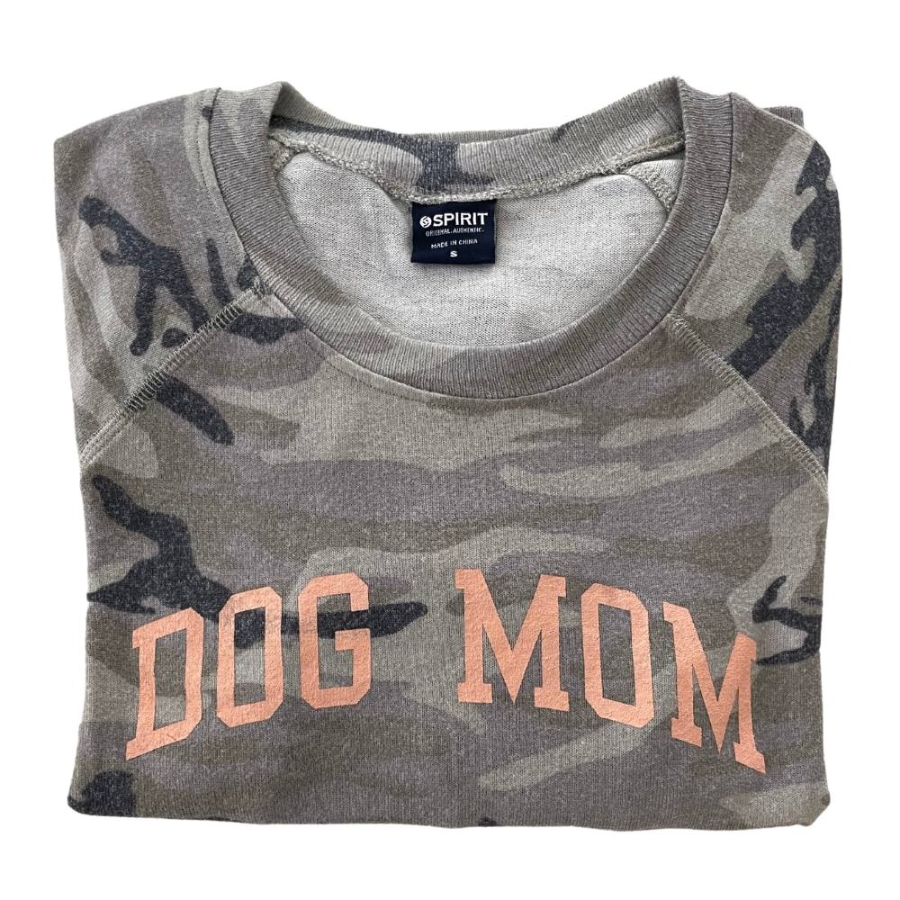 Dog Mom Long-sleeve Camo Top