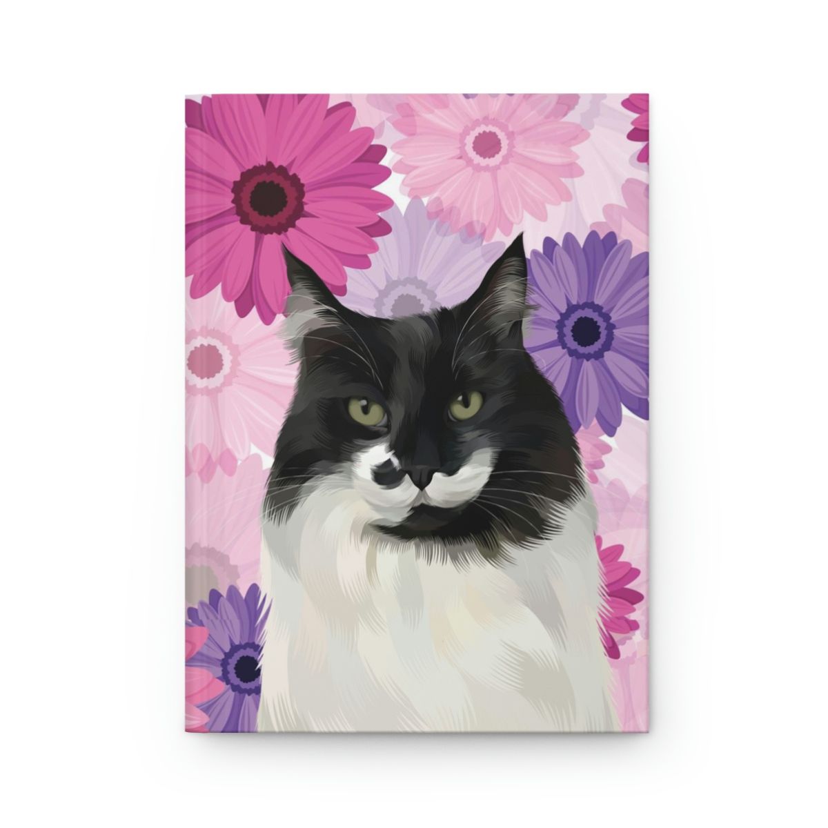 Custom Pet Portrait Hardcover Journal - Spring Florals