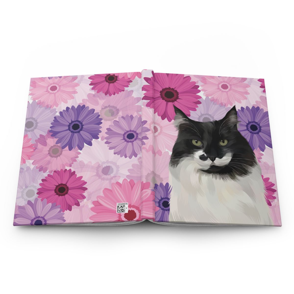 Custom Pet Portrait Hardcover Journal - Spring Florals