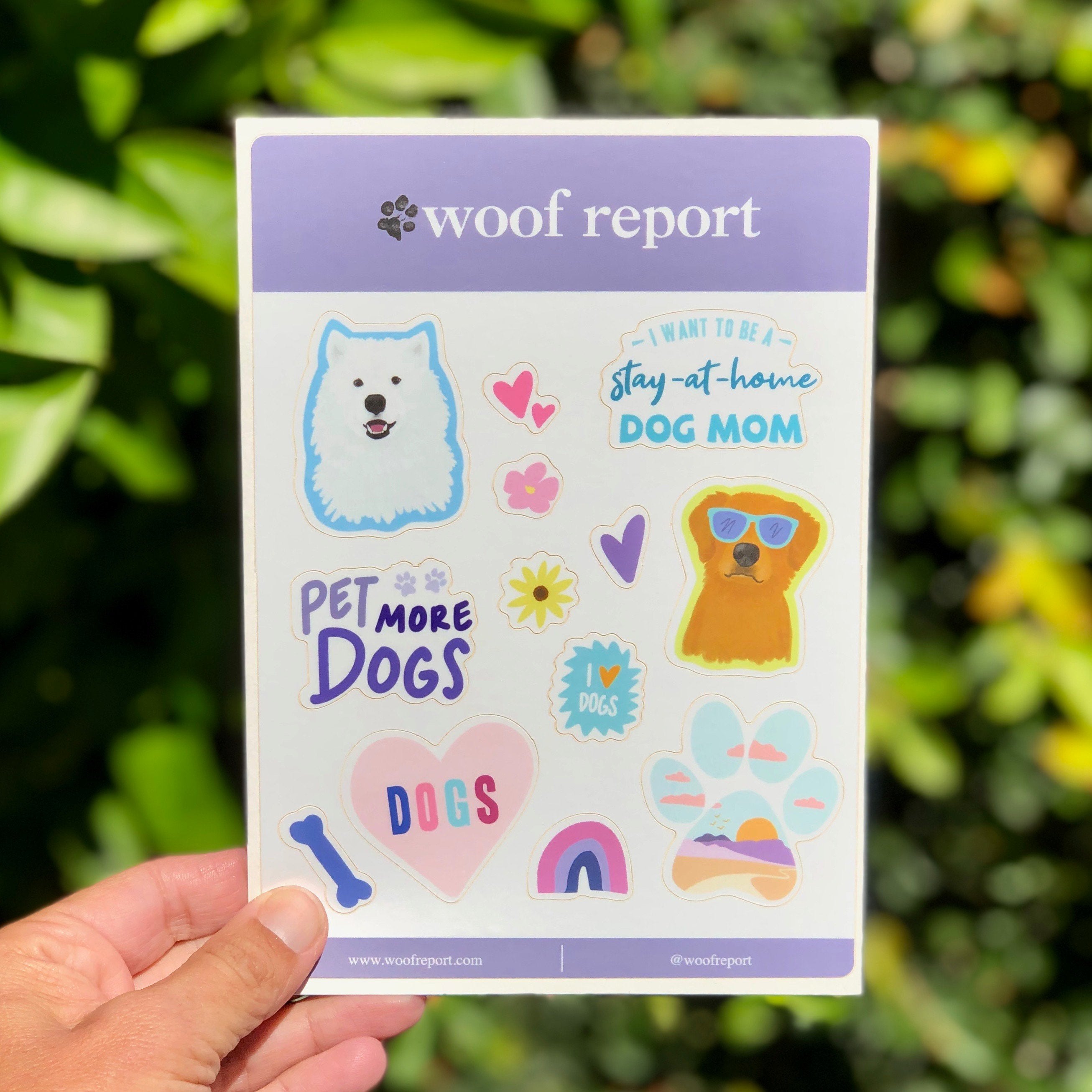 Dog Lover Sticker Sheets - Woof Report Exclusives