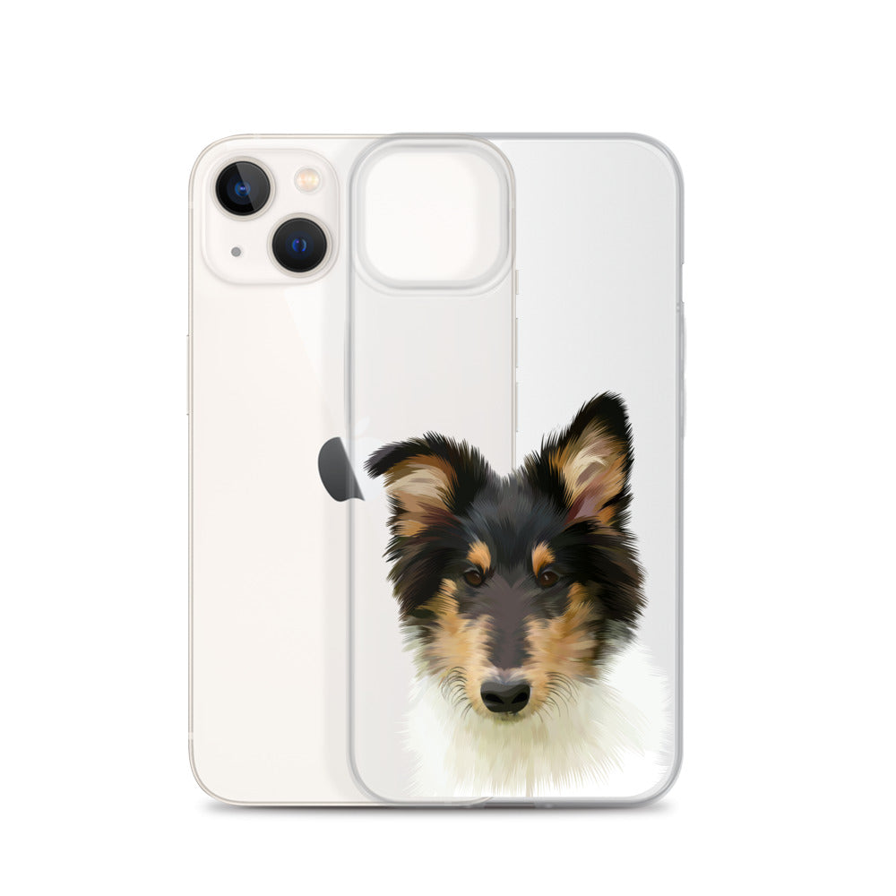 Custom Pet Portrait iPhone Case - Transparent
