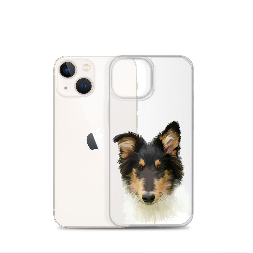 Custom Pet Portrait iPhone Case - Transparent