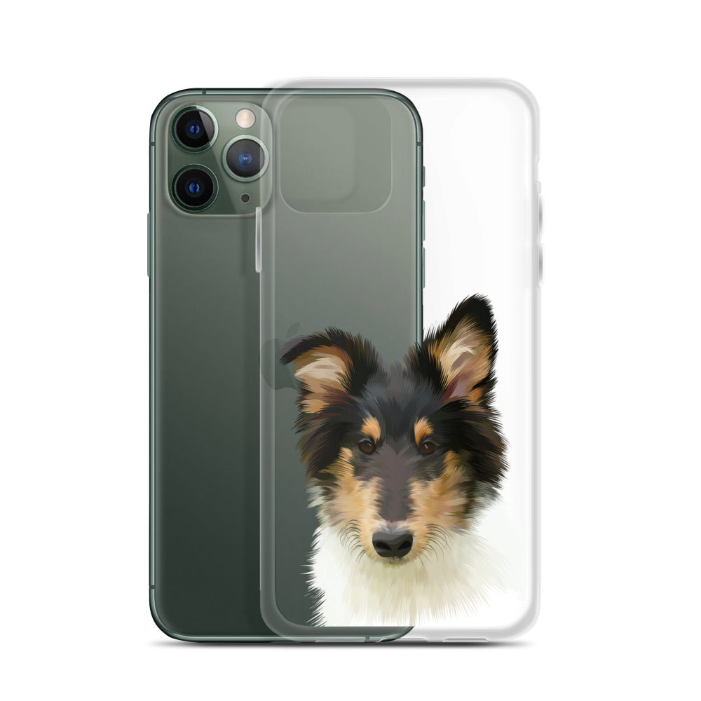 Custom Pet Portrait iPhone Case - Transparent