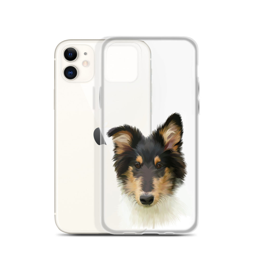 Custom Pet Portrait iPhone Case - Transparent