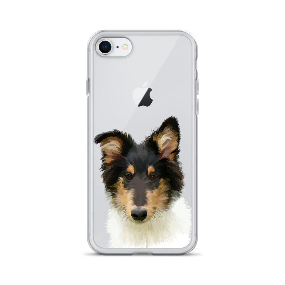 Custom Pet Portrait iPhone Case - Transparent